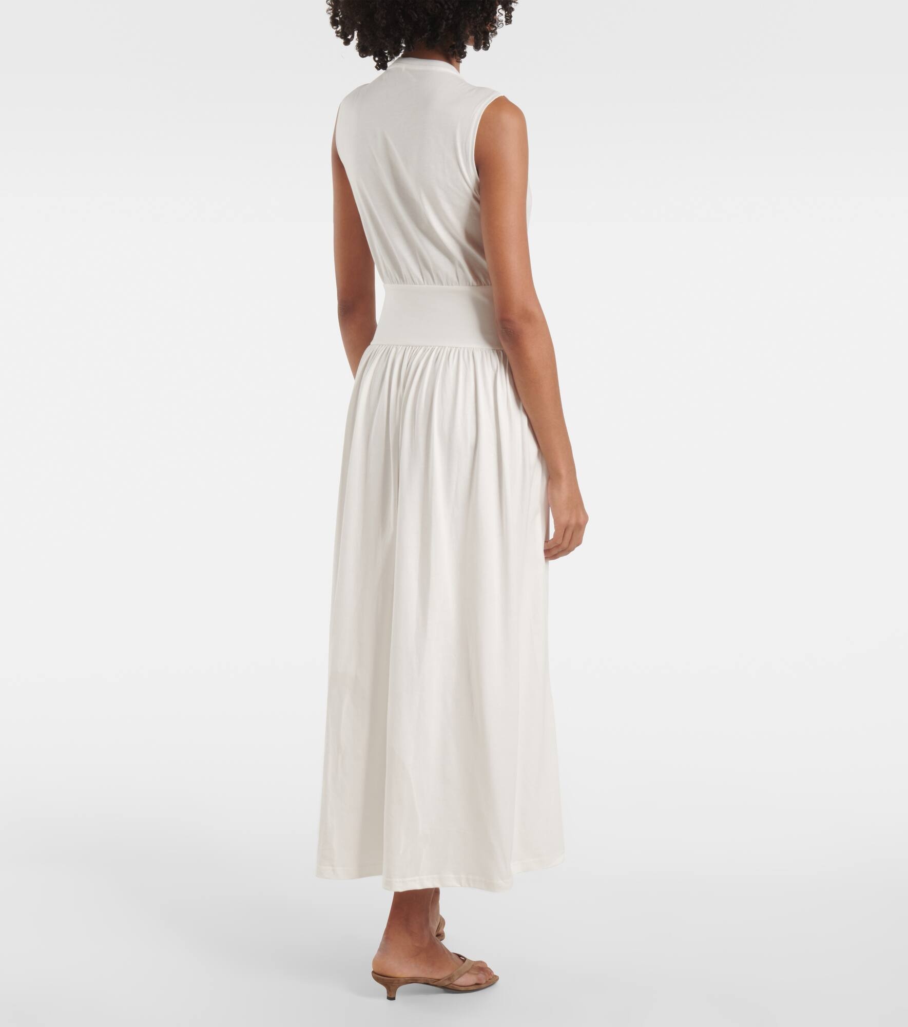Cotton jersey midi dress - 3