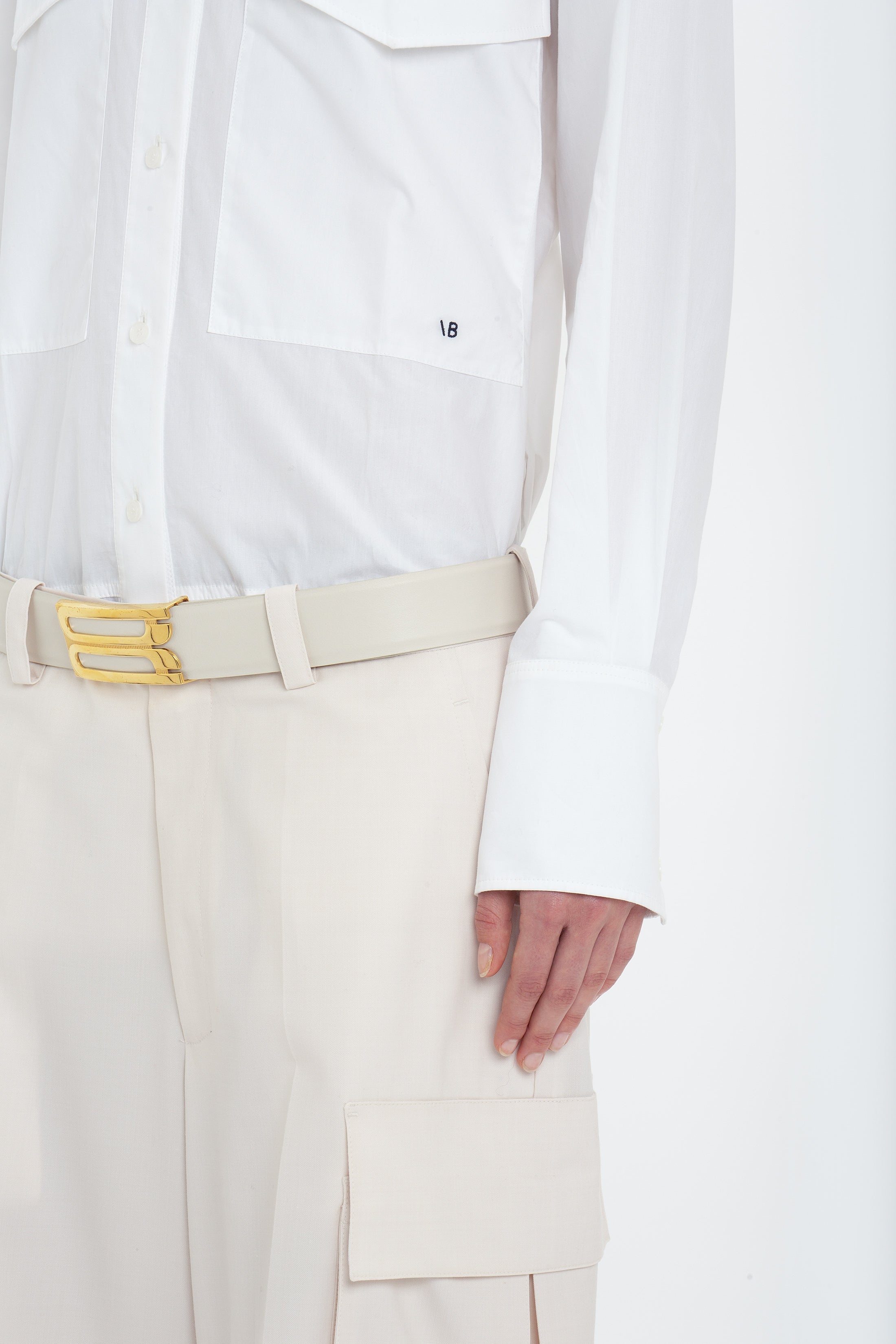 Relaxed Cargo Trouser In Bone - 5
