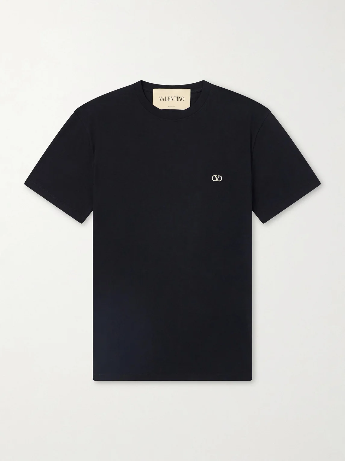 Logo-Embroidered Cotton-Jersey T-Shirt - 1
