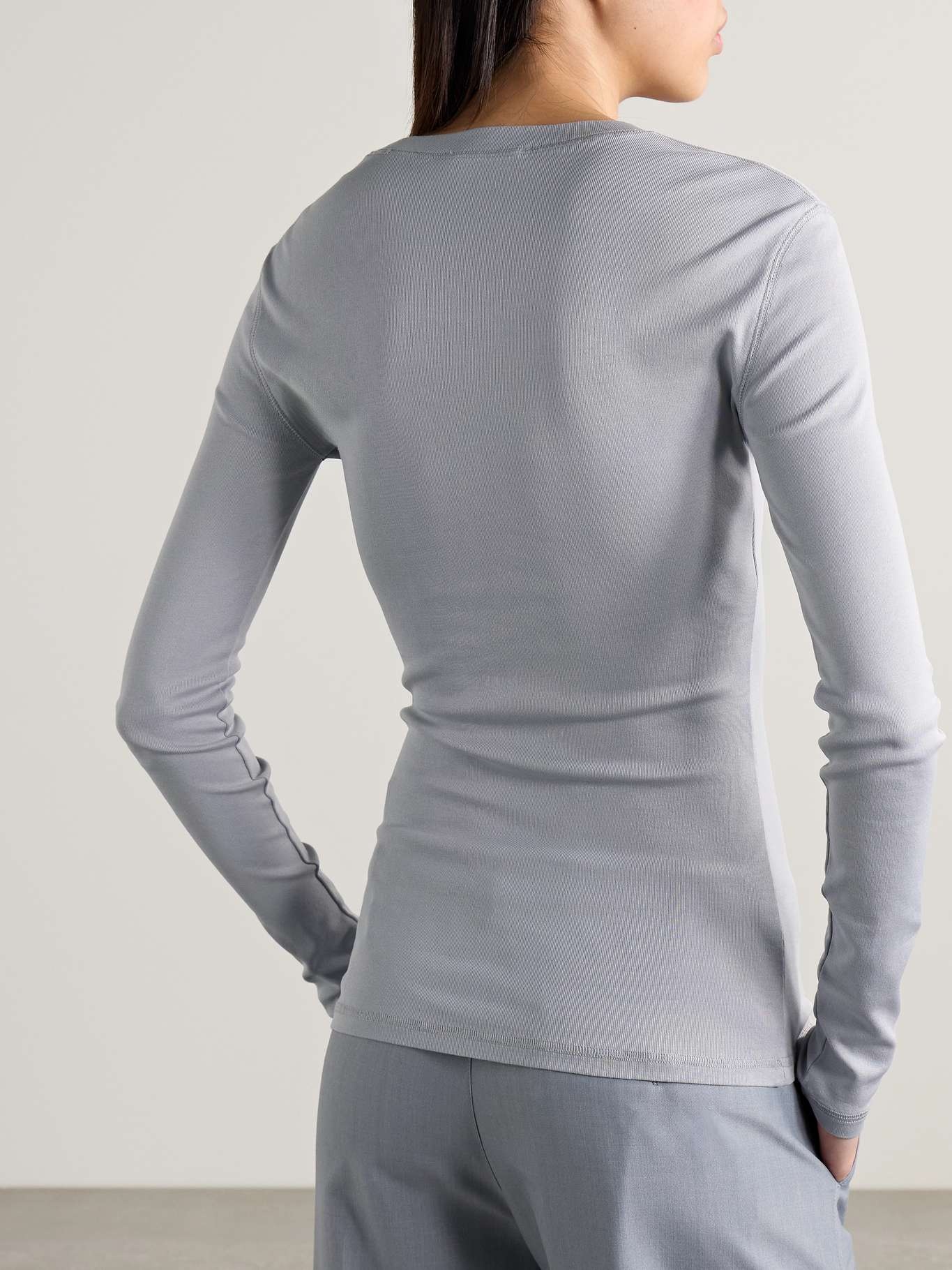 Cotton-jersey T-shirt Light gray - 4