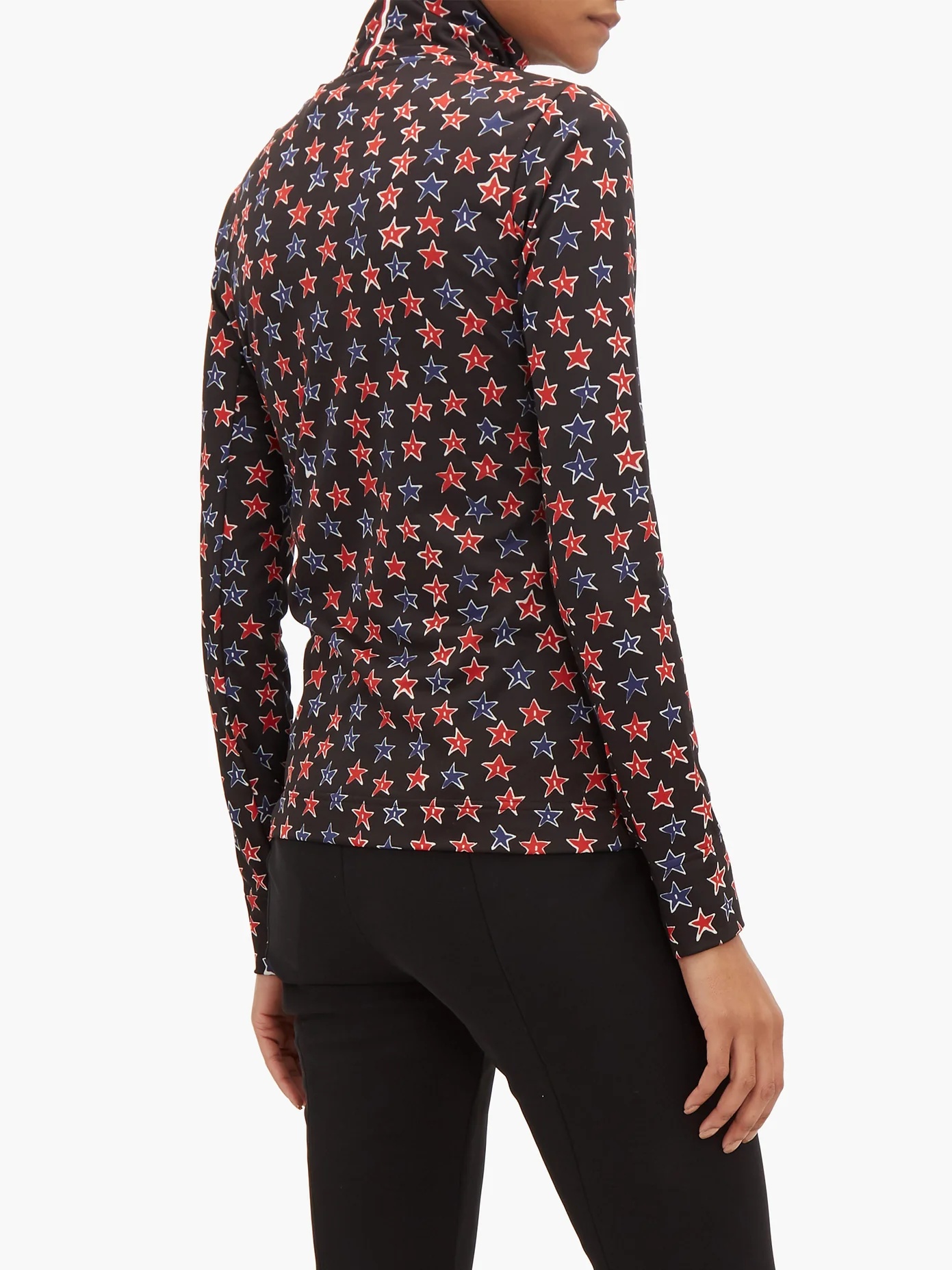 Star-print technical-jersey thermal top - 5