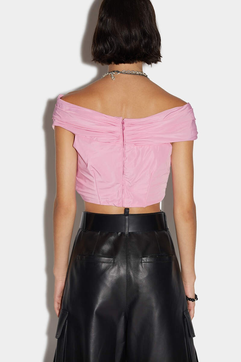 DSQUARED2 RUFFLED CROP TOP outlook