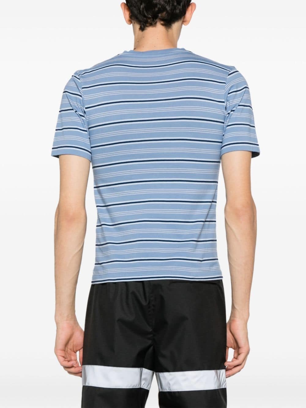 logo-print striped T-shirt - 4