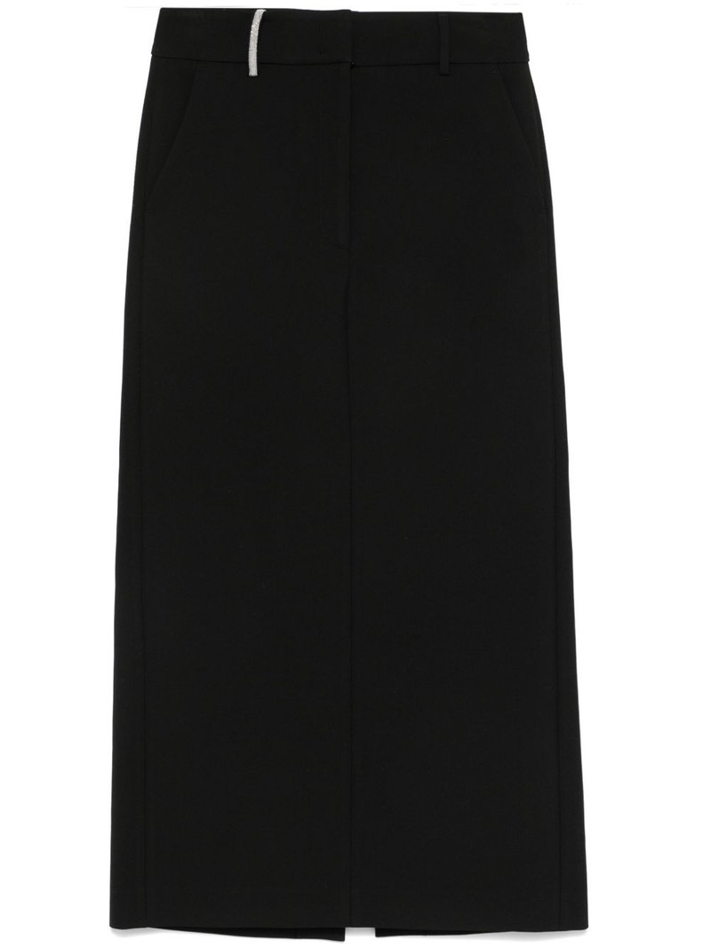straight-cut midi skirt 1