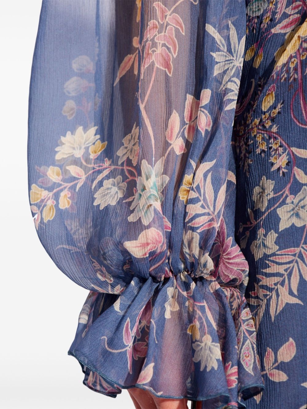 graphic-print silk maxi dress - 5