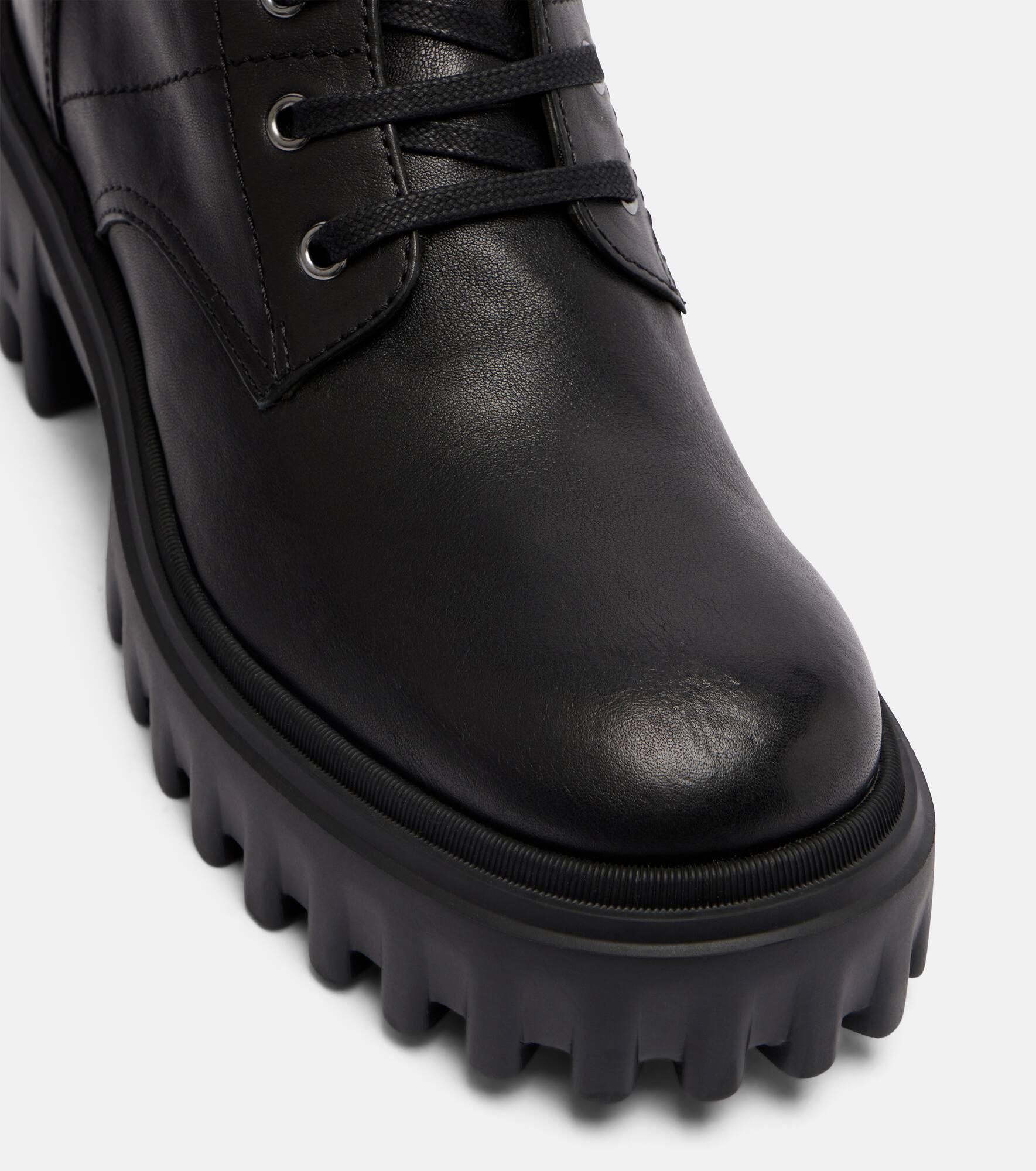 H700 leather combat boots - 5