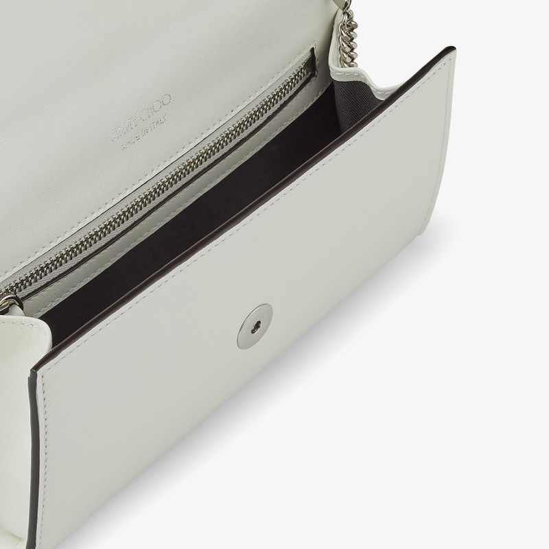 Wallet W/chain
Latte Leather Wallet with Crystal Buckle 3