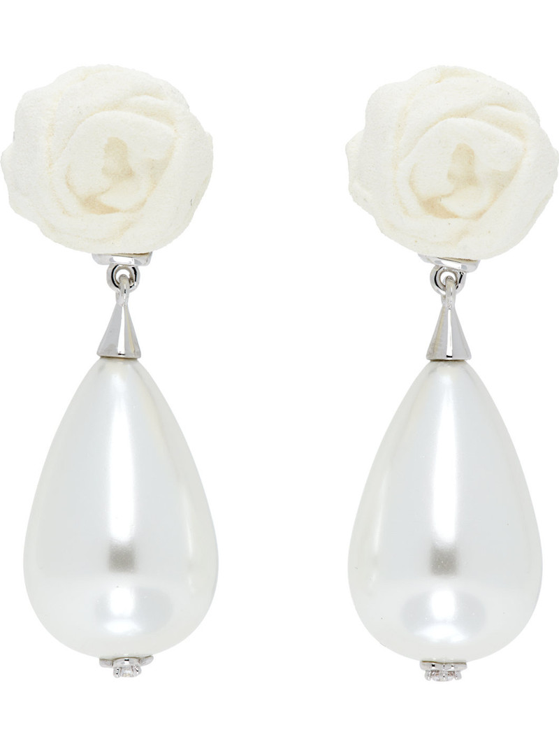 YVMIN Edition Paper Ball Faux-Pearl Pendant Earrings 1