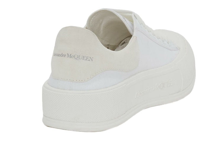 (WMNS) Alexander McQueen Deck Lace Up Plimsoll 'White' 654593W4PQ19000 - 3
