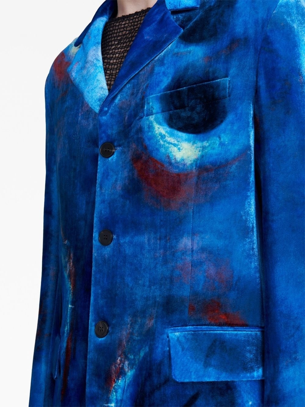 painterly-print single-breasted blazer - 6