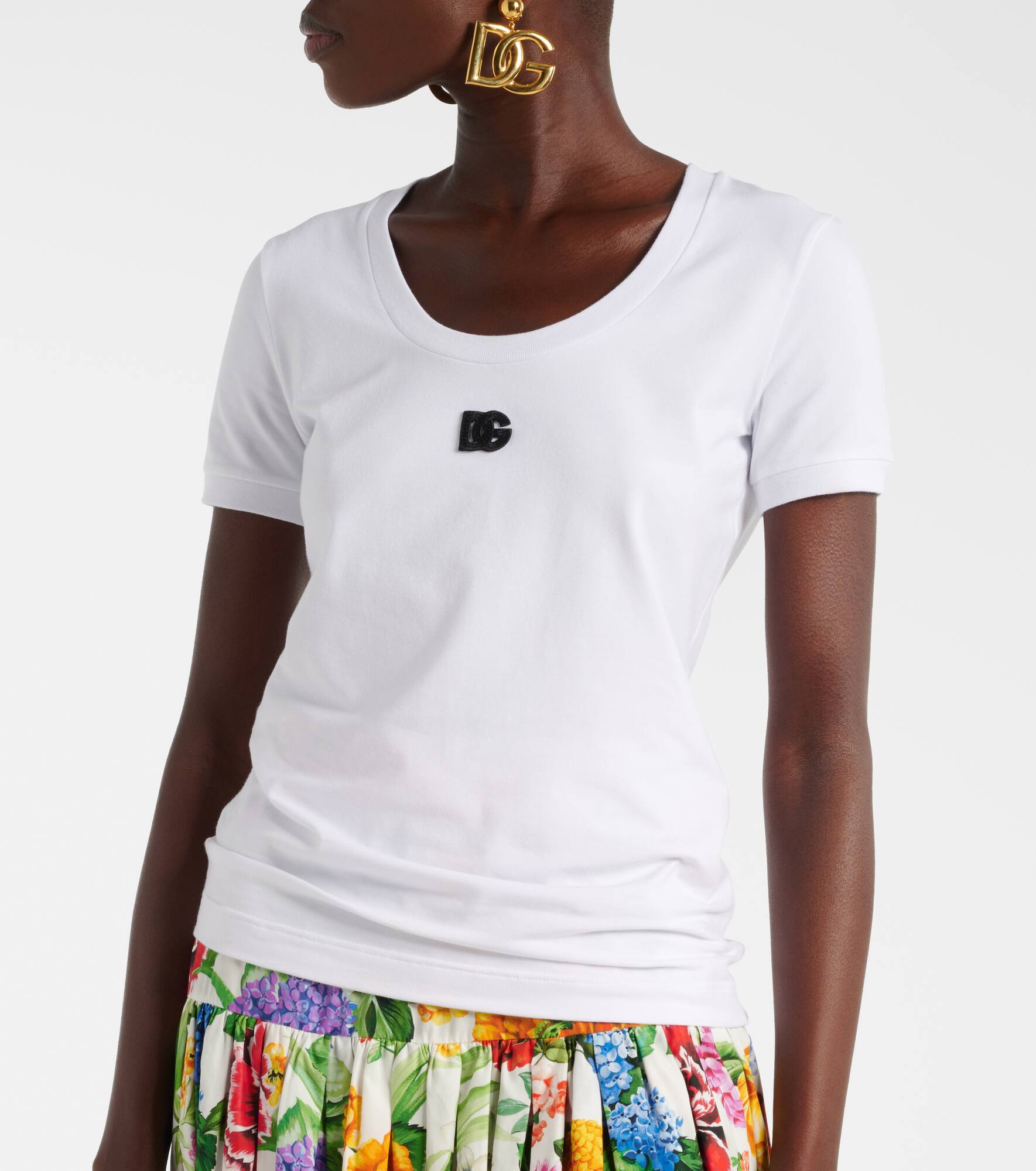 Logo cotton-blend jersey T-shirt - 5