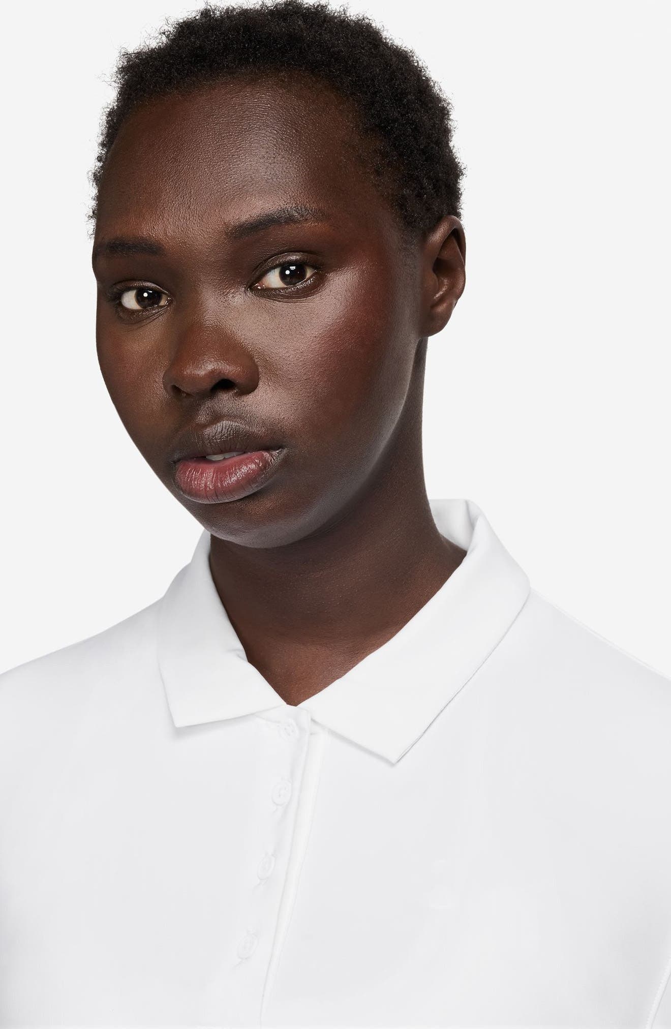 Nike Victory Dri-FIT Long Sleeve Polo in 100 White/black at Nordstrom - 3