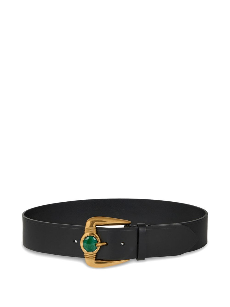stone-buckle leather belt 1