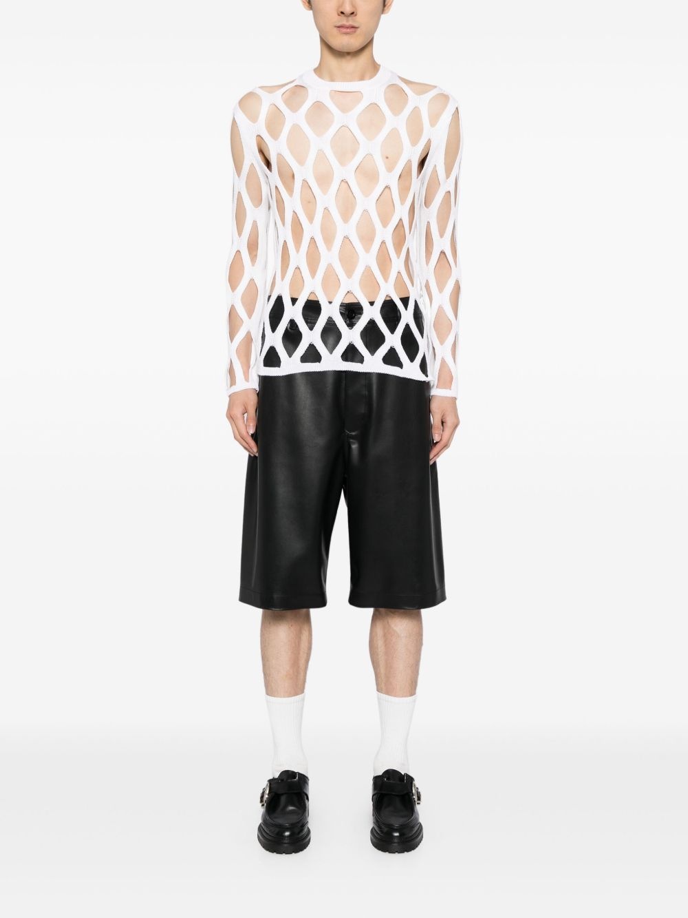 open-knit mesh jumper - 2