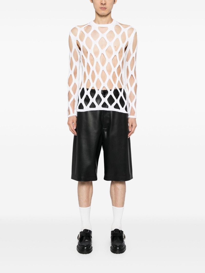 BLACK COMME des GARÇONS open-knit mesh jumper outlook