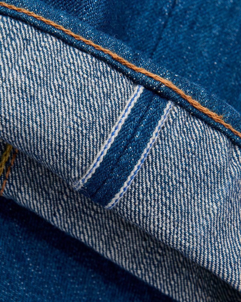 GRE-019 14oz Rinsed Selvedge Denim - Relaxed Tapered Fit 9
