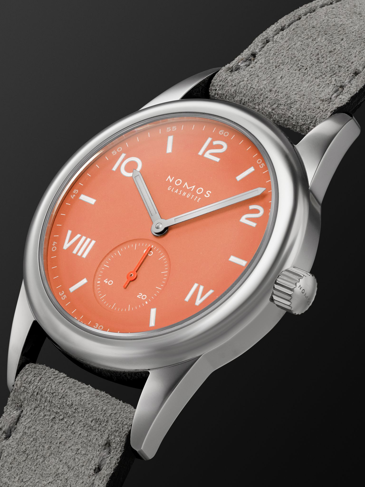 Club Campus Hand-Wound 38.5mm Stainless Steel and Suede Watch, Ref. No. 725 Pink - 3