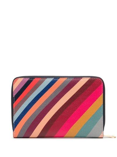 Paul Smith rainbow stripe leather wallet outlook