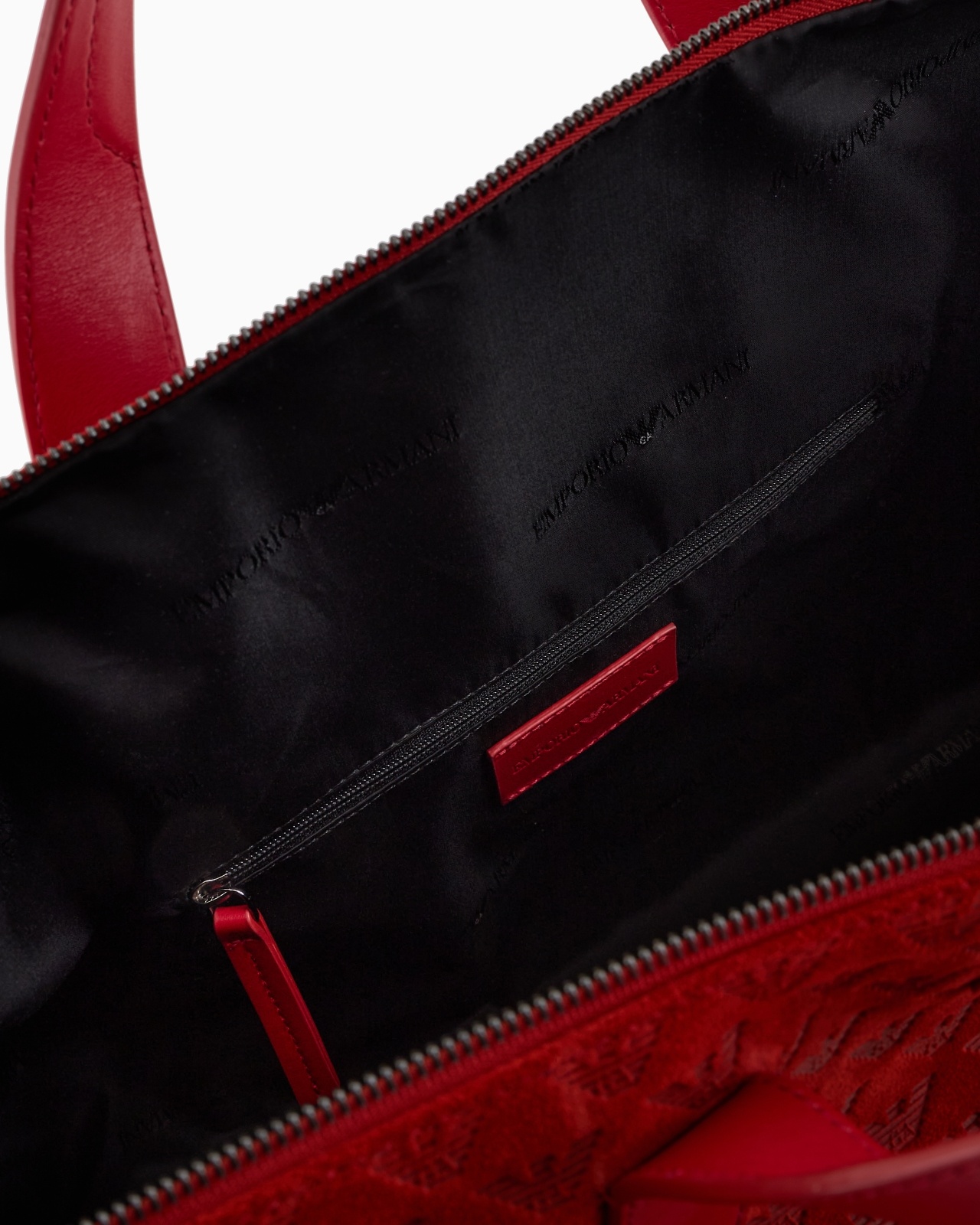 SUEDE DUFFEL BAG WITH ALL-OVER EMBOSSED EAGLE - 4