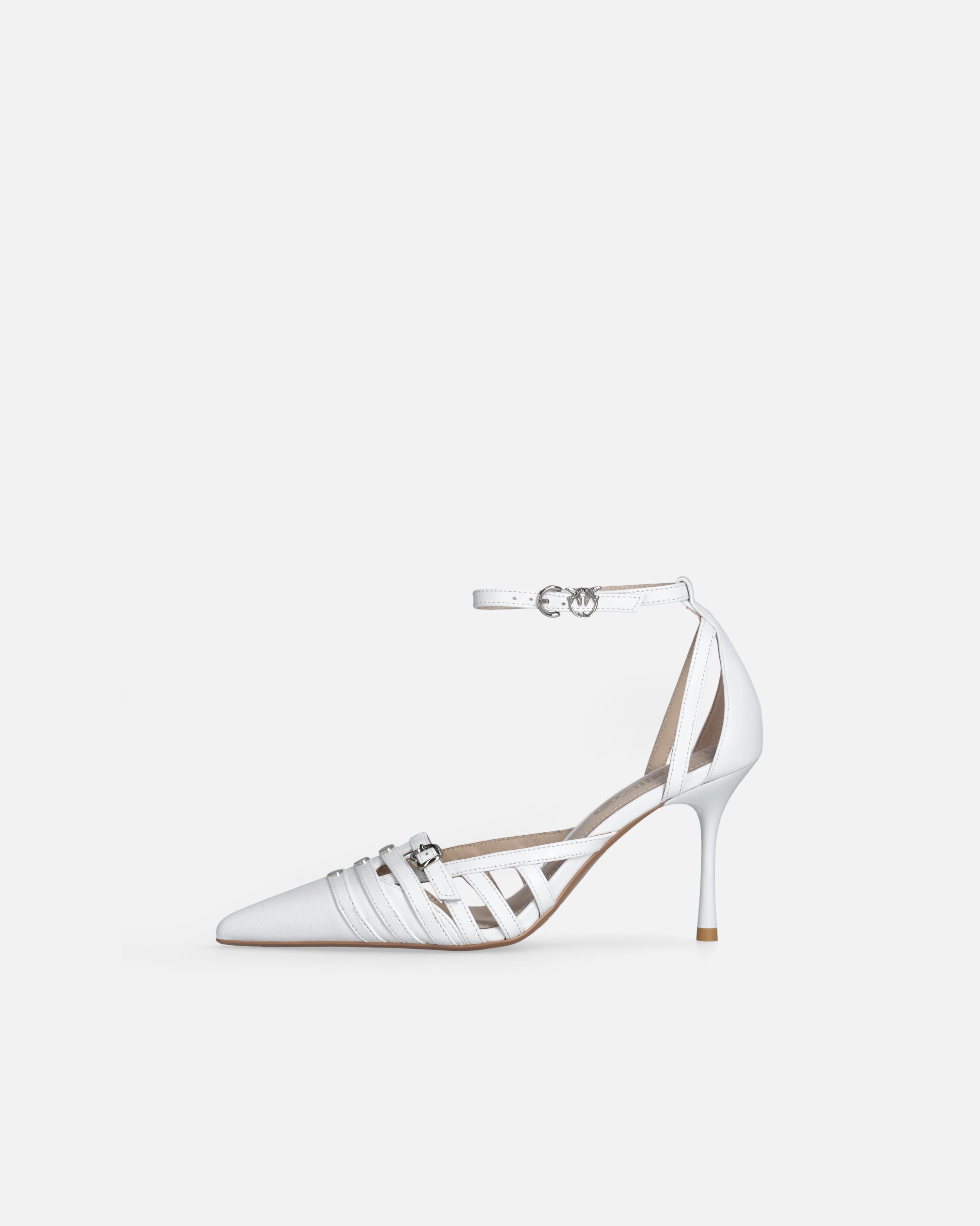 POINTED-TOE PUMPS WITH HEEL AND STRAP - 5