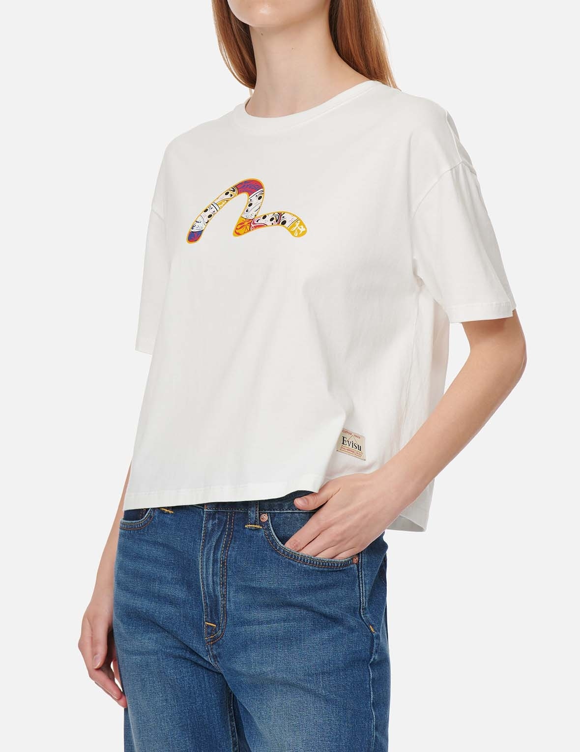 DARUMA-PATTERN SEAGULL PRINT T-SHIRT - 3