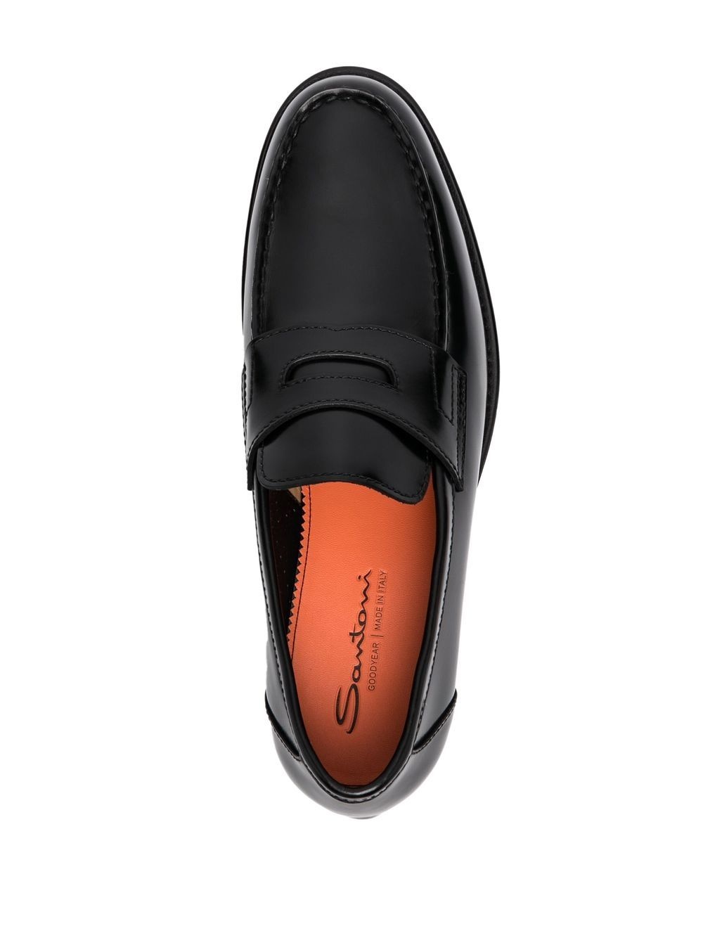 slip-on leather loafers - 4