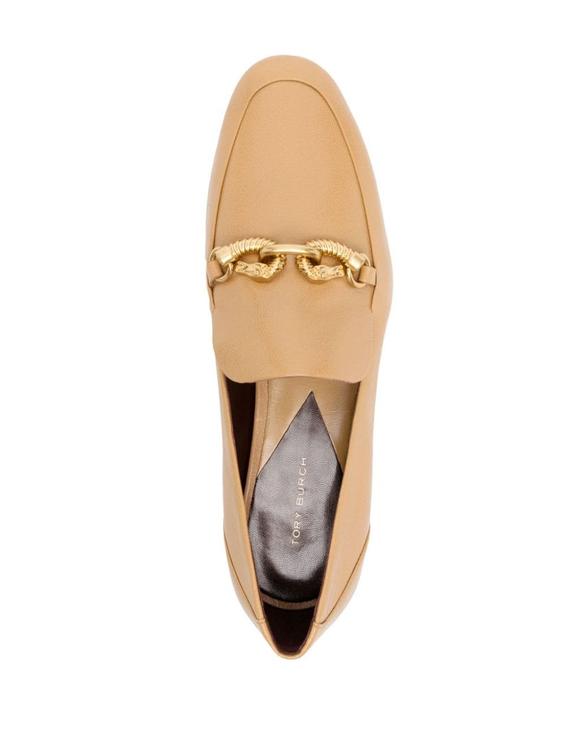 Jessa horse-head motif leather loafers 4