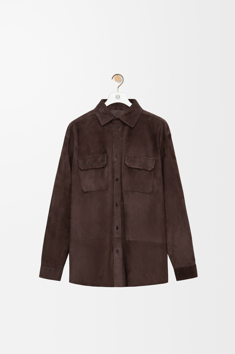 Overshirt in suede calfskin 1