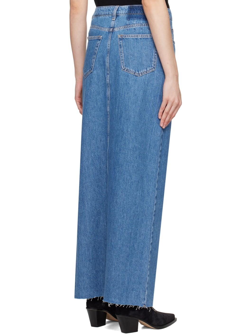 Blue Kara Denim Maxi Skirt - 3