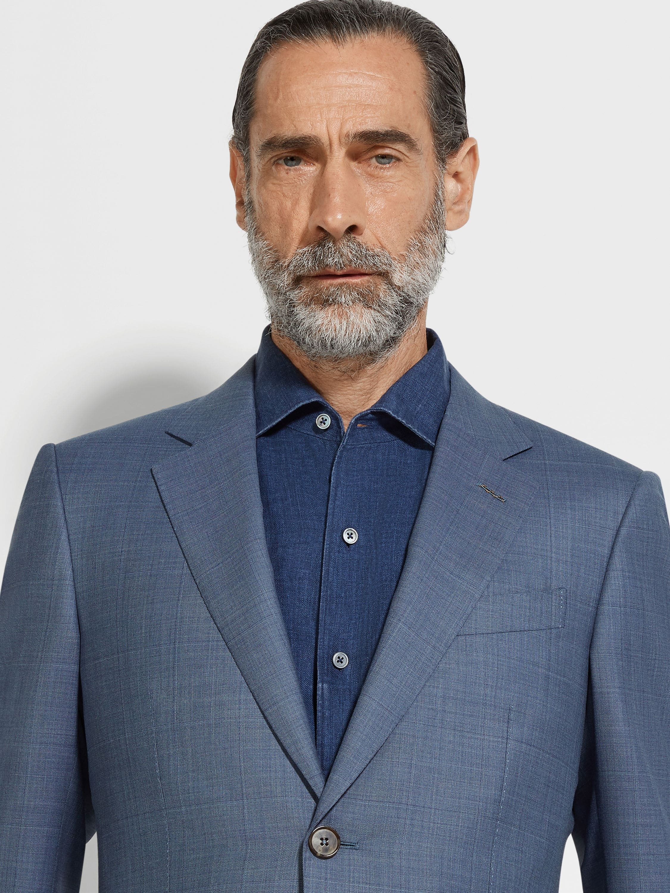 LIGHT AVIO BLUE CENTOVENTIMILA WOOL SUIT - 3