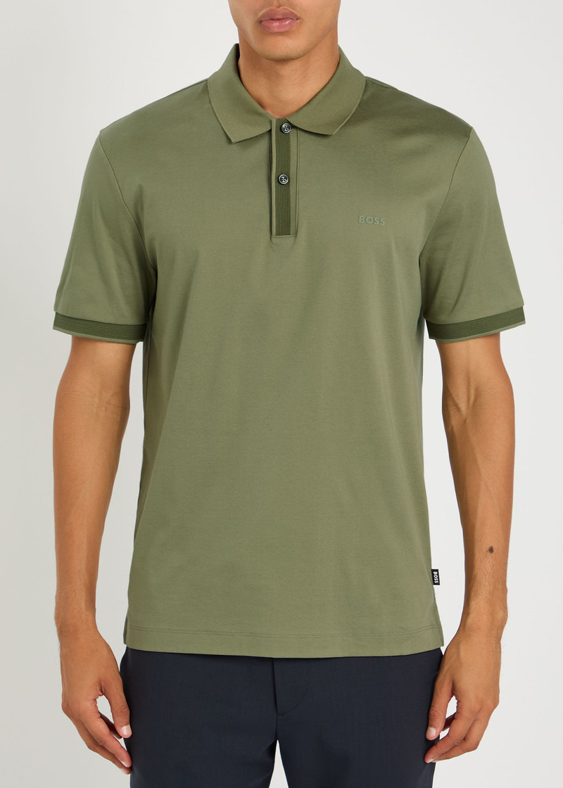 BOSS Boss Logo Jersey Polo Shirt outlook