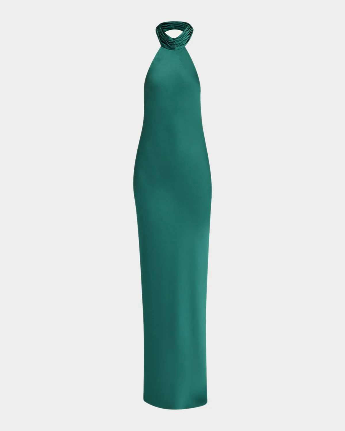 Tatiana Low-Cut Halter Column Gown - 1