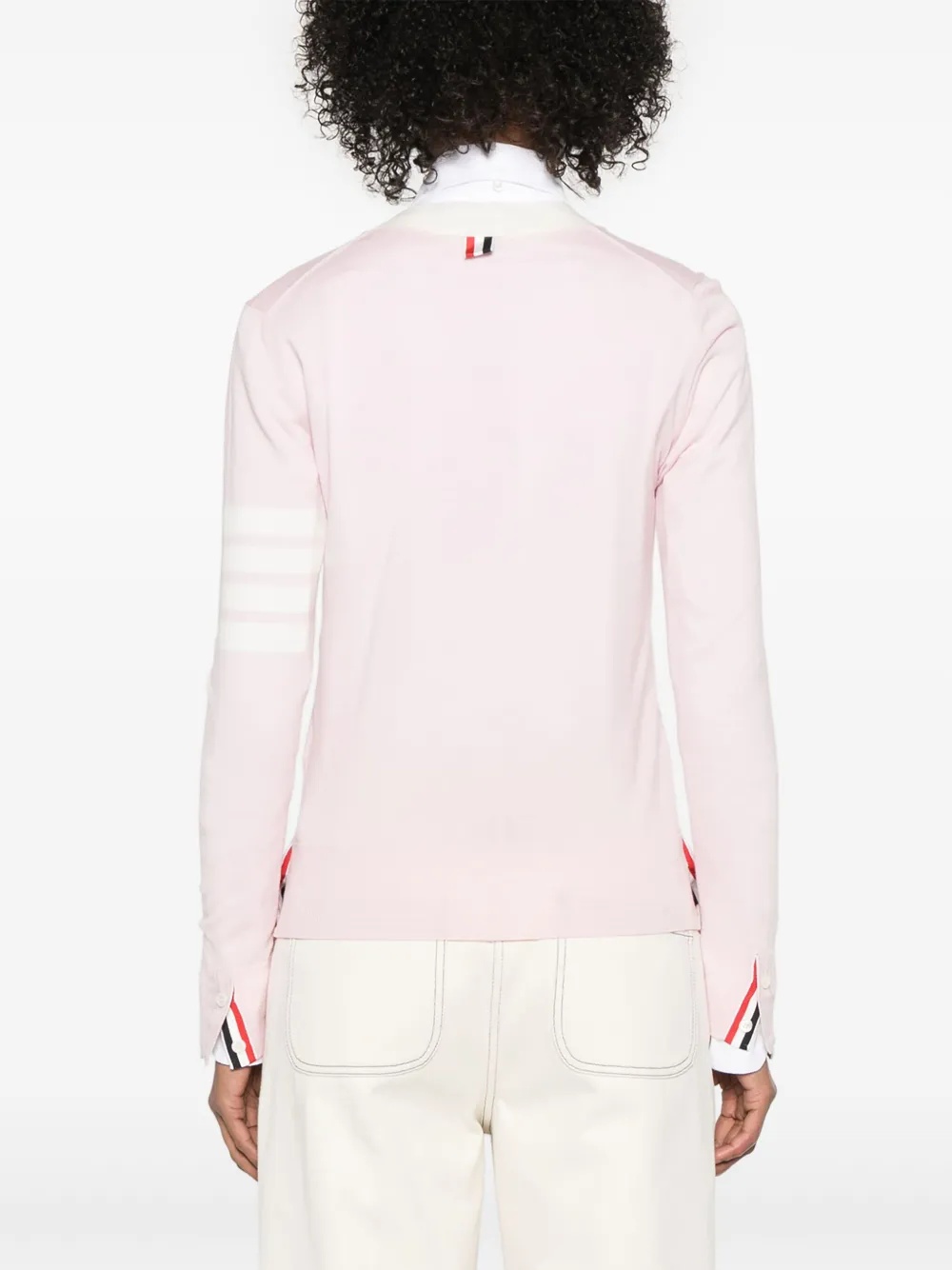 THOM BROWNE - Women Relaxed Fit V Neck Knitwear - 3