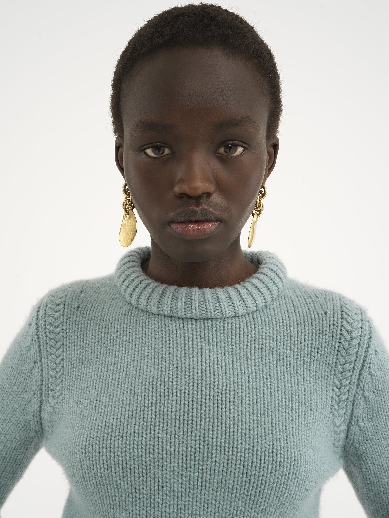 CROPPED SWEATER IN CASHMERE BLEND - 7
