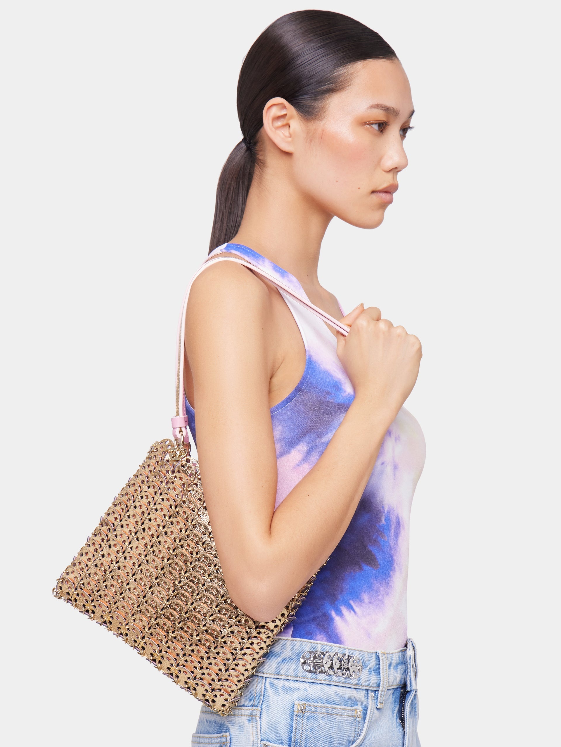 PINK/GOLD 1969 FLIP BAG IN LEATHER - 3