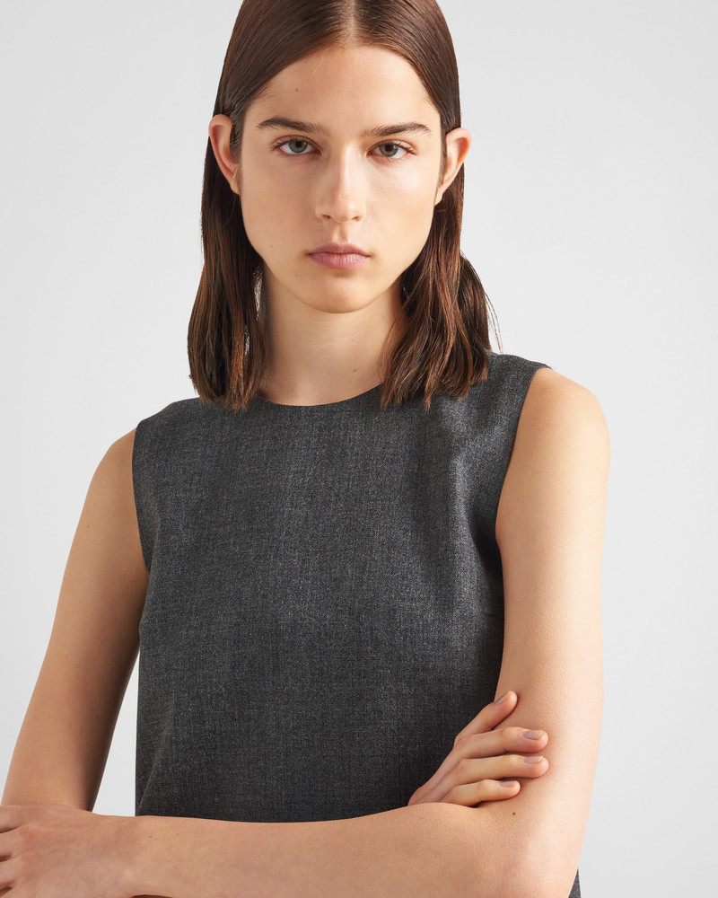 Embroidered wool mini-dress 4