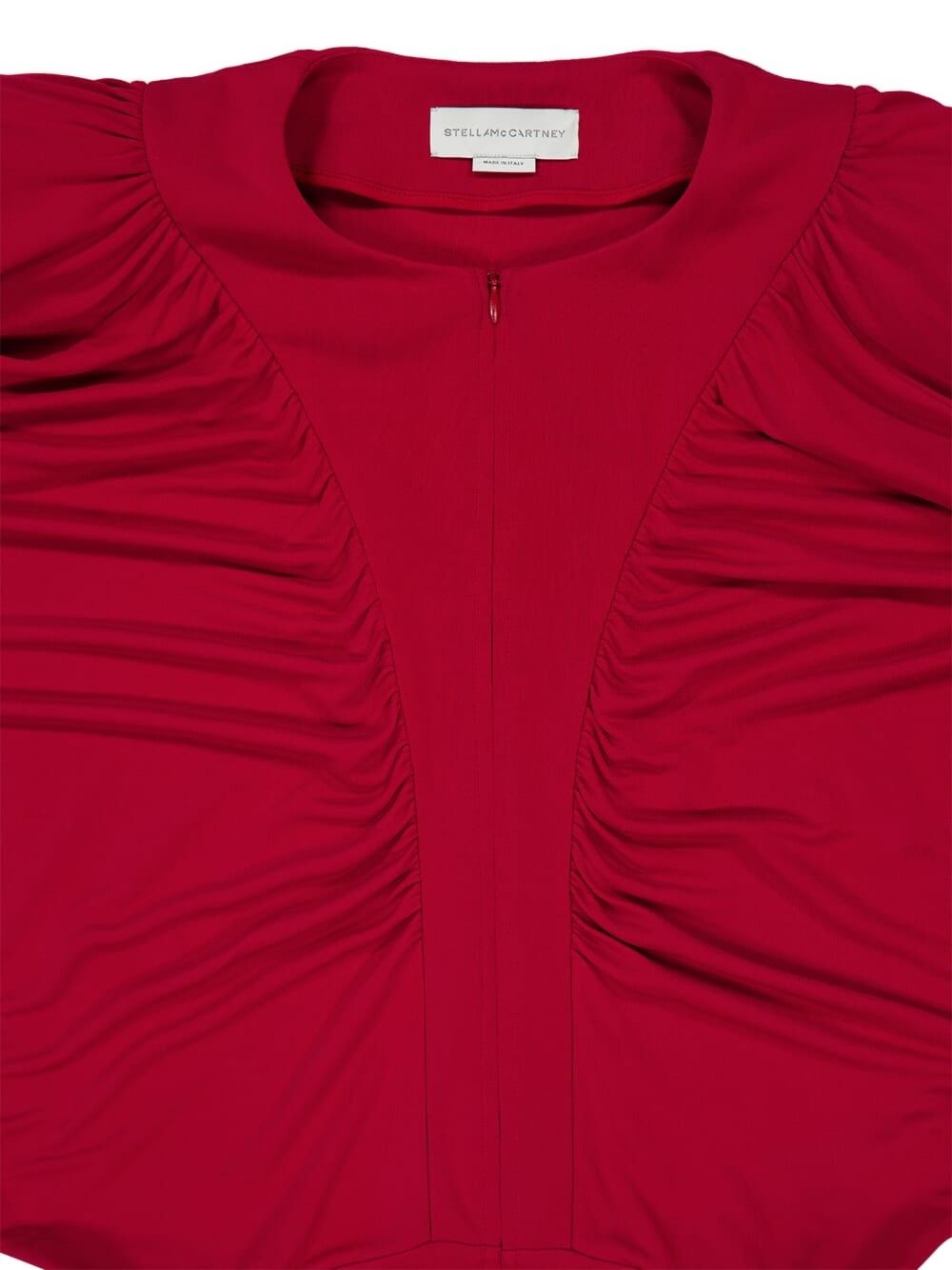 draped long-sleeve gown - 4