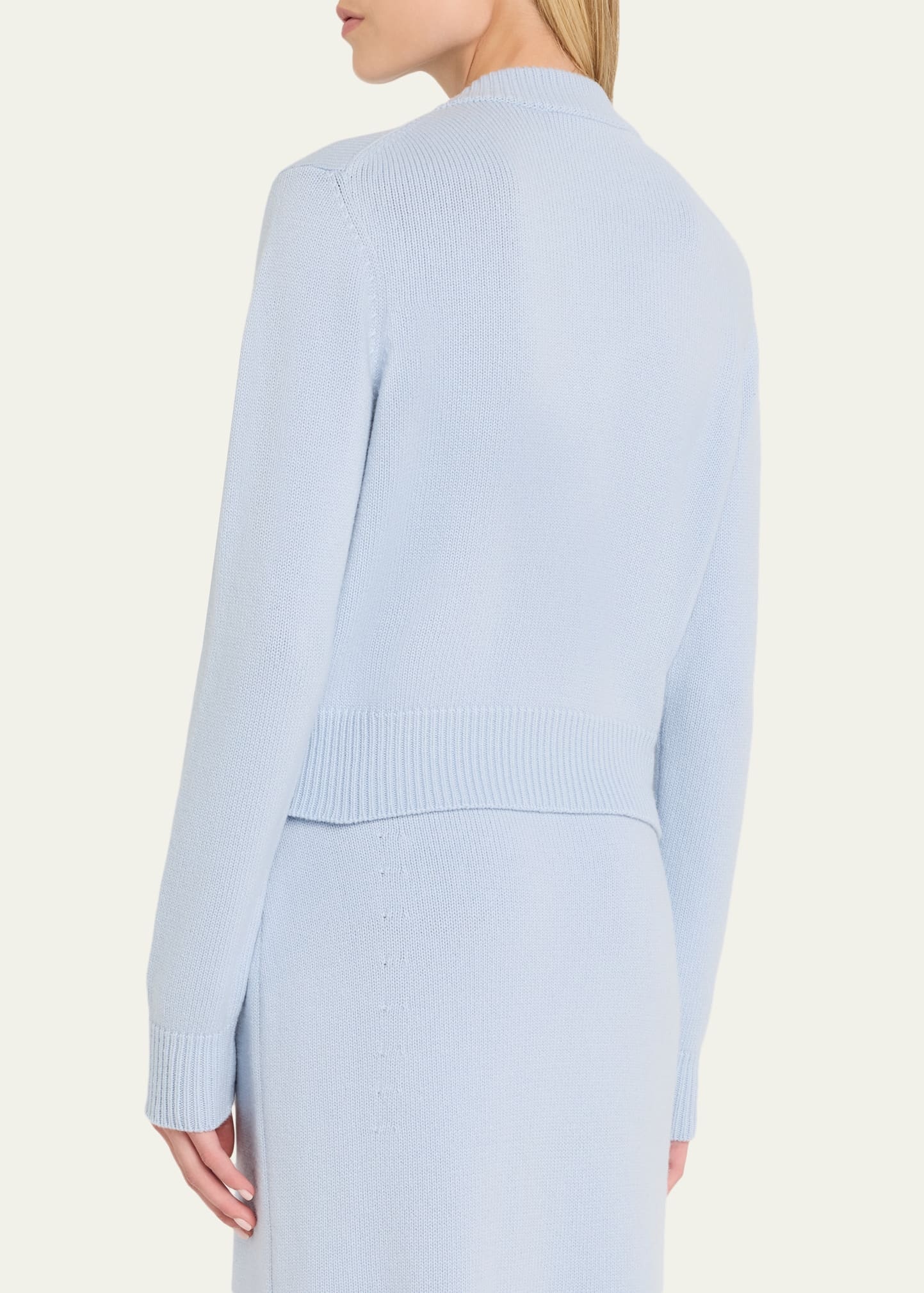 Crystal Bow Wool-Cashmere Cardigan - 3