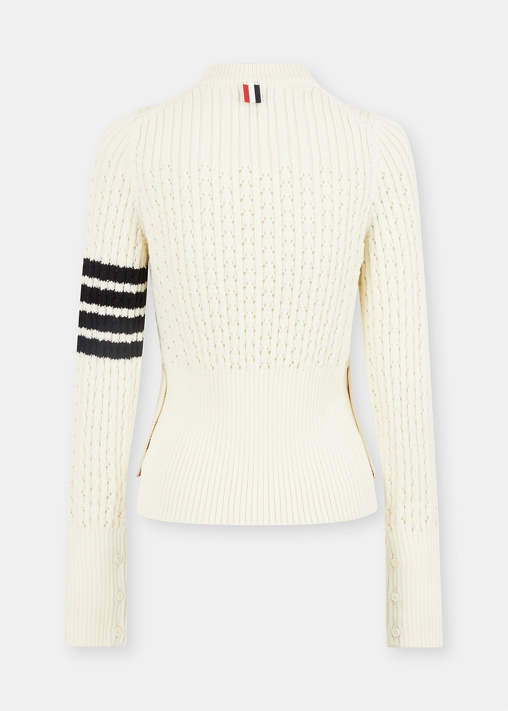 White 4-Bar Pullover - 2