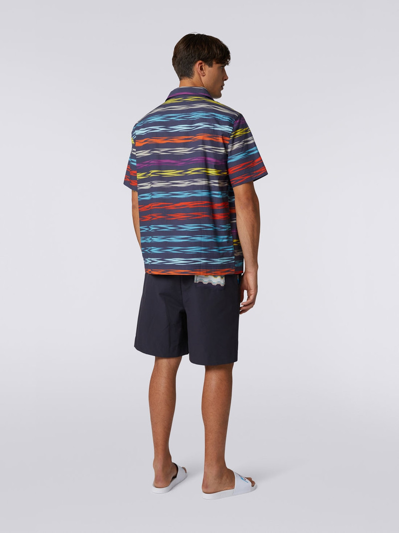 Oversized short-sleeved bowling shirt with logo 4