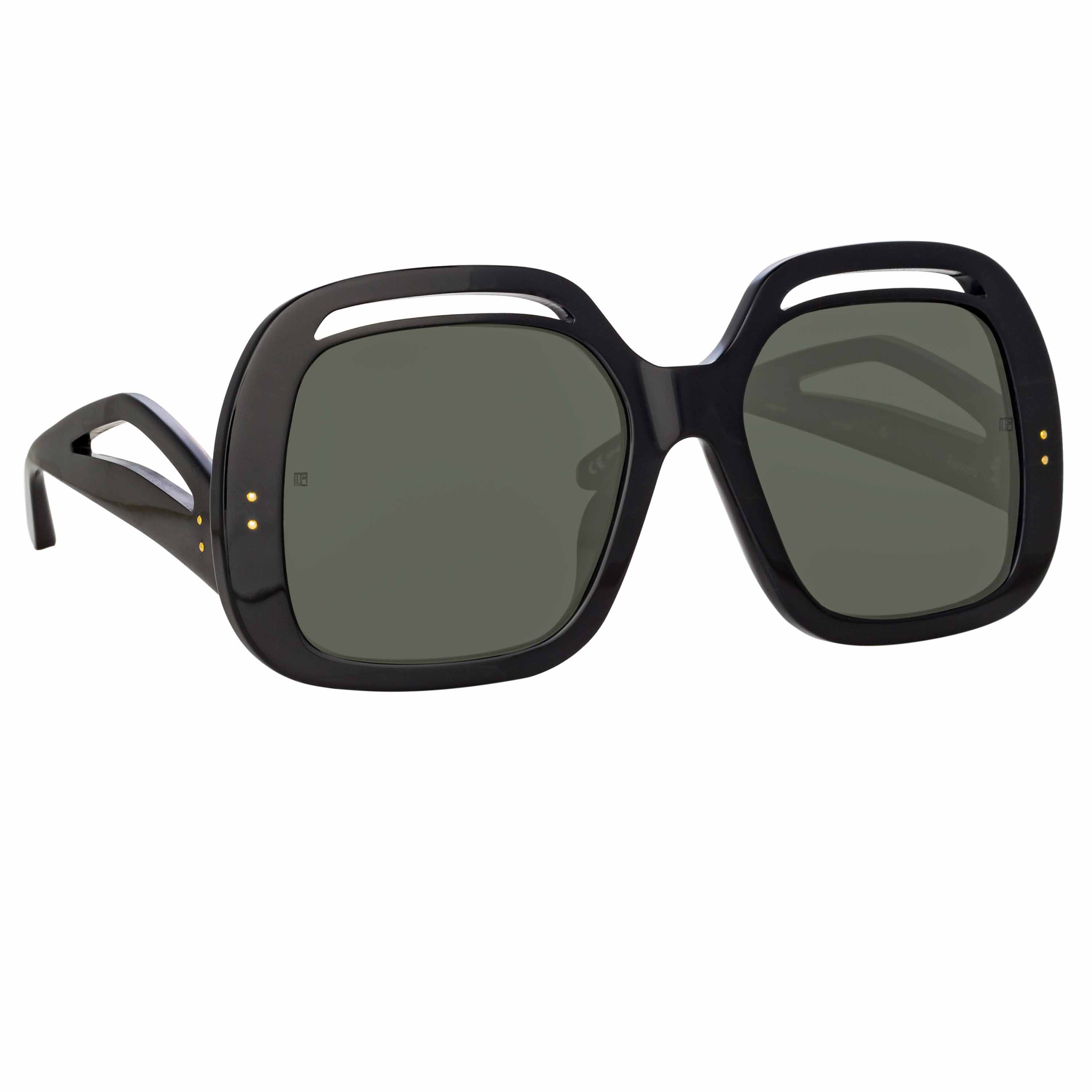 RENATA OVERSIZED SUNGLASSES IN BLACK - 2