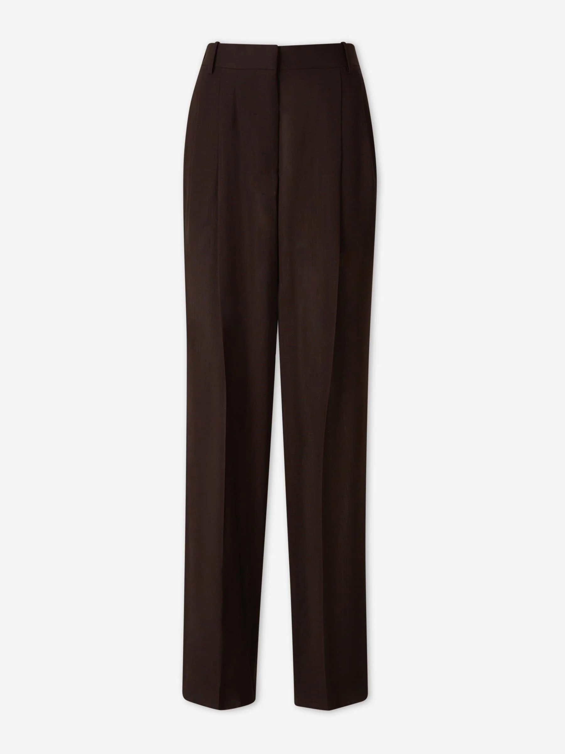 STRAIGHT WOOL TROUSERS - 1