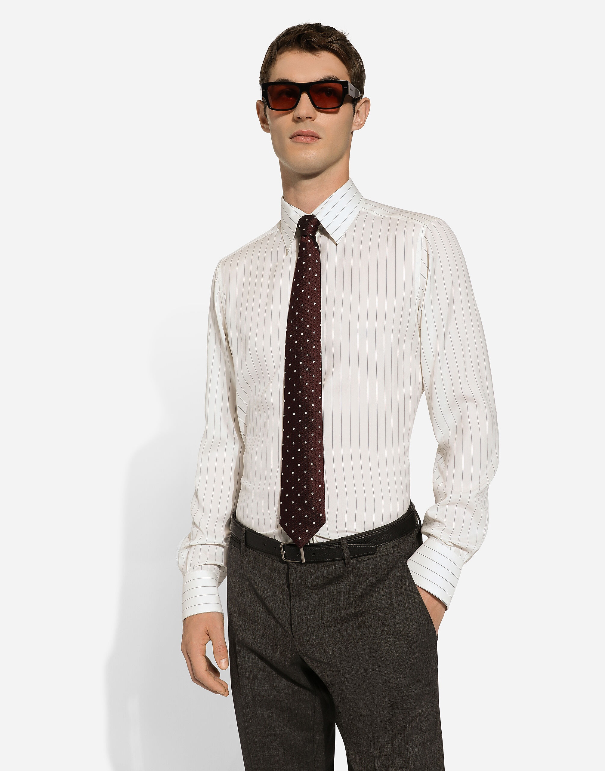Striped poplin Martini-fit shirt - 4
