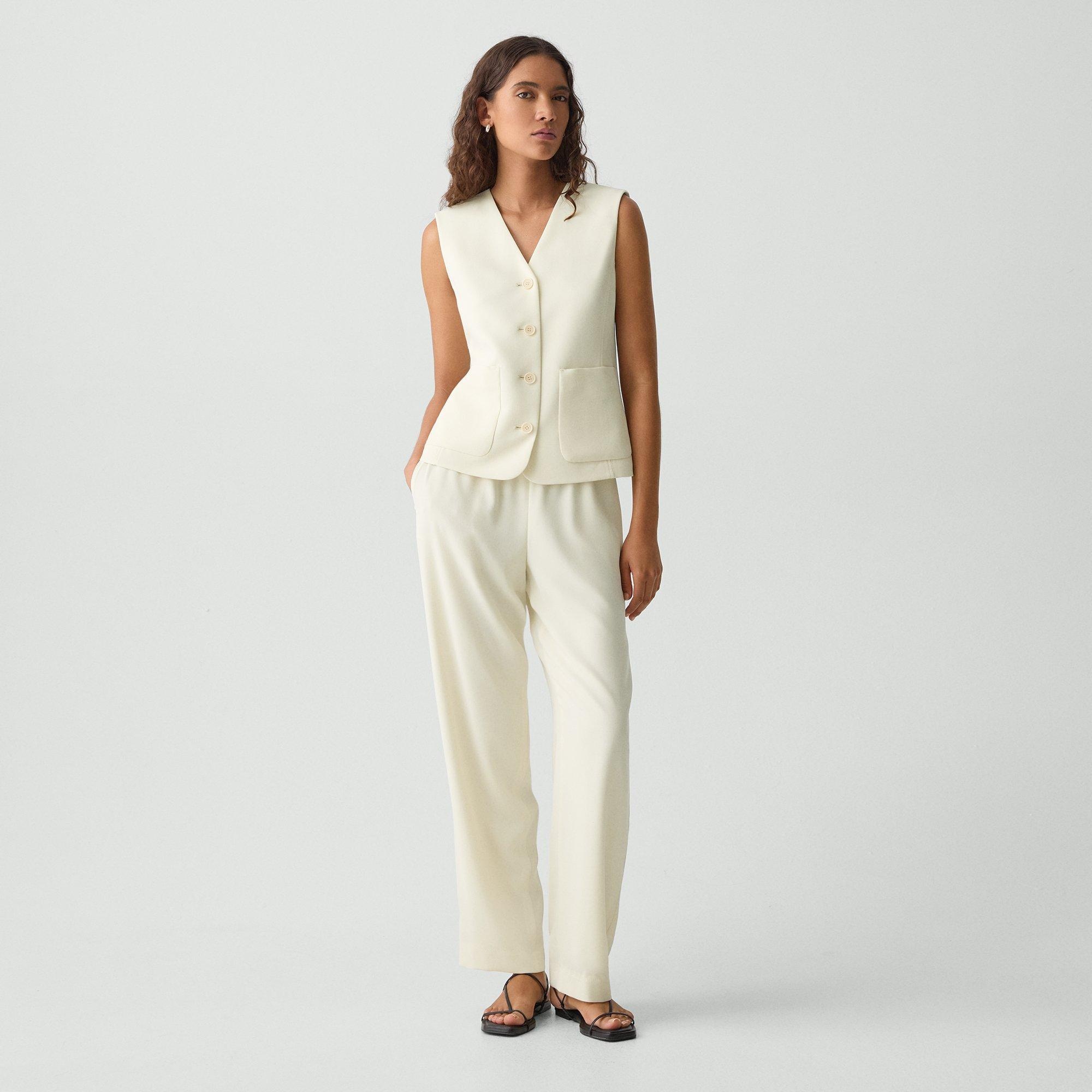 Zig Zag Vest in Satin Crepe - 6