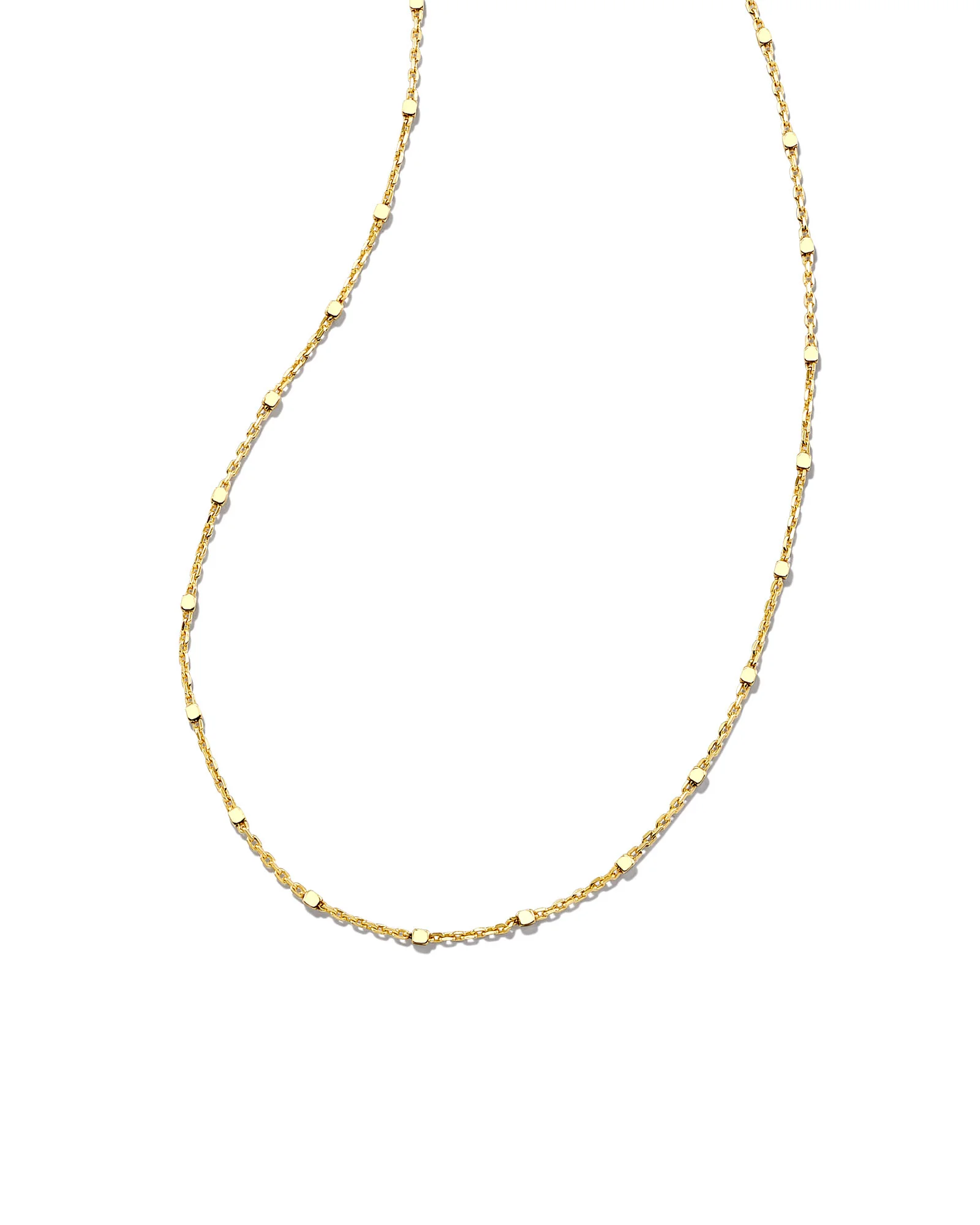 18 Inch Single Satellite Chain Necklace in 18k Yellow Gold Vermeil - 1