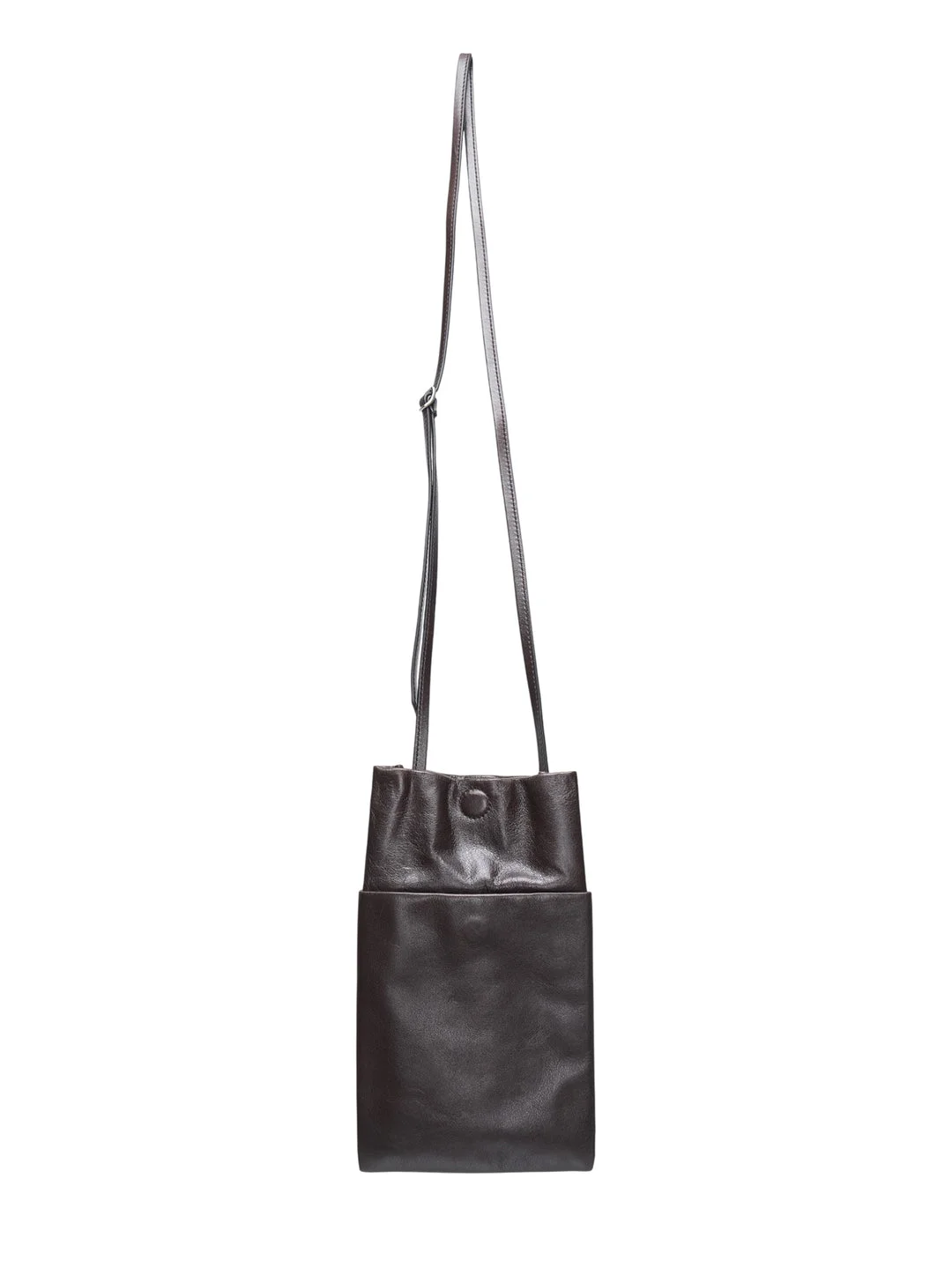 Grained Leather Book Pouch - 1