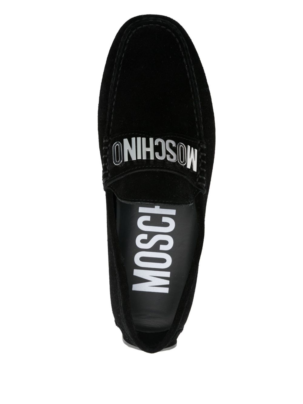 logo-plaque loafers - 4