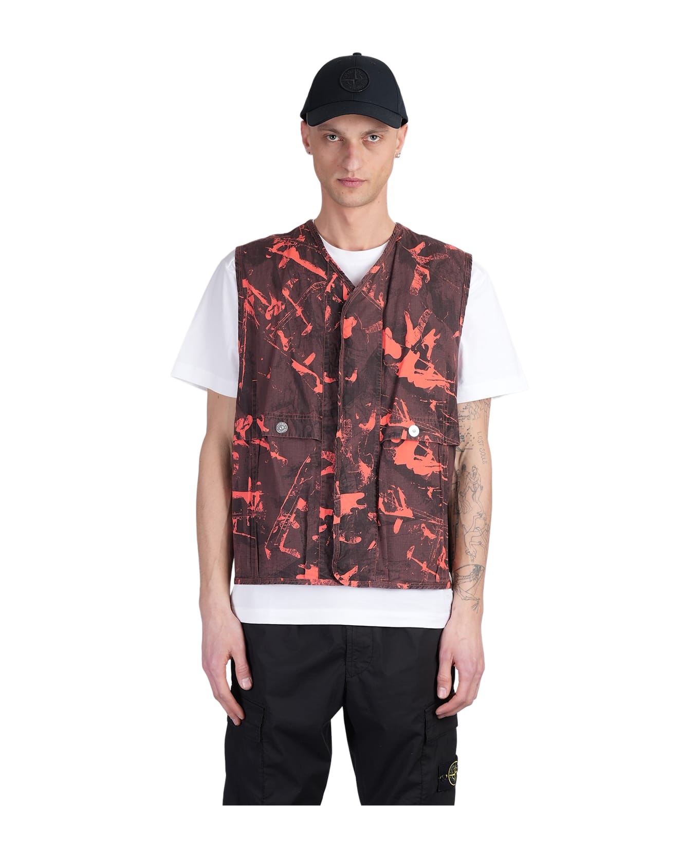 Vest In Black Cotton - 1
