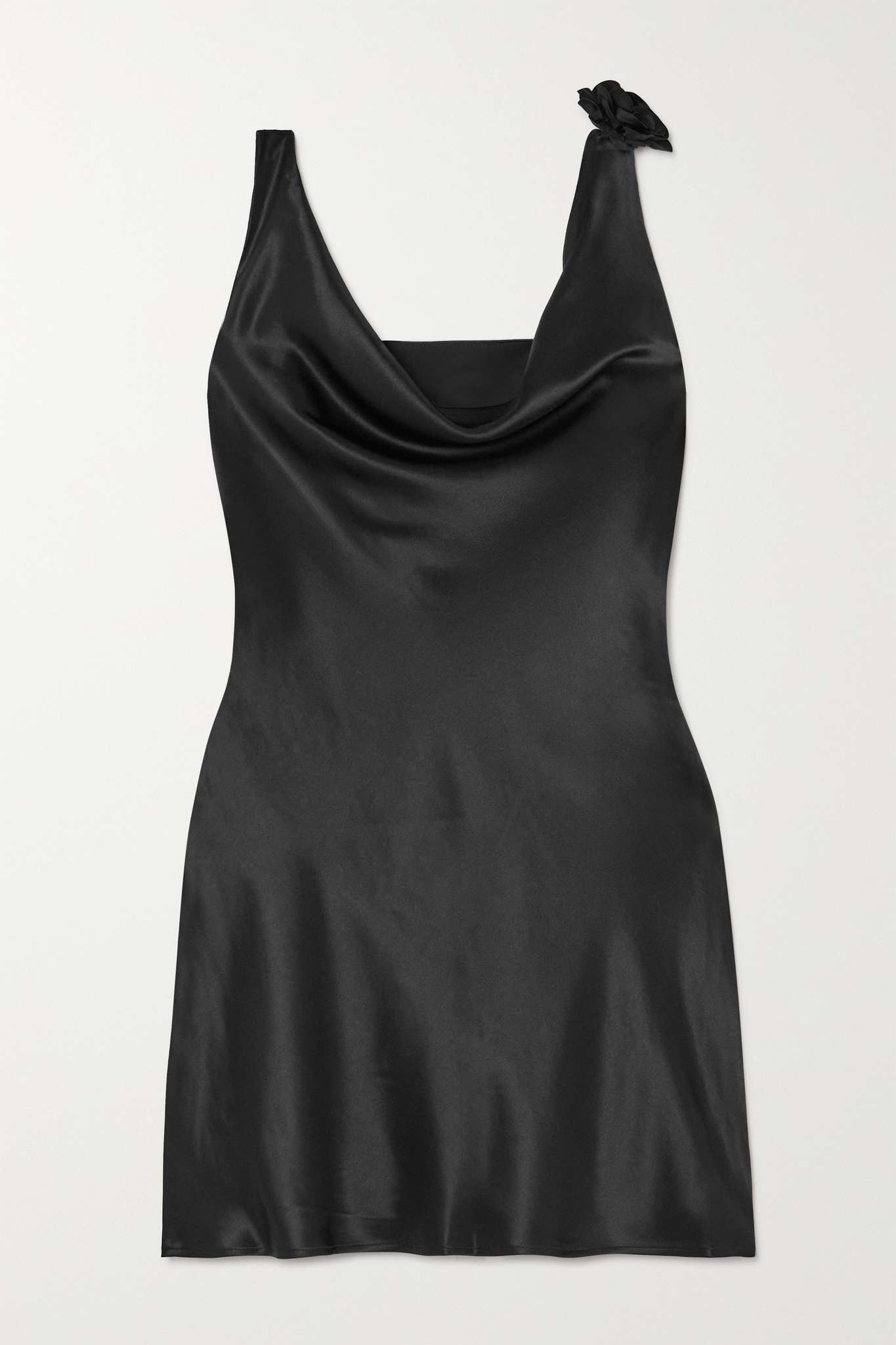 Delilah appliquéd draped satin mini dress - 1