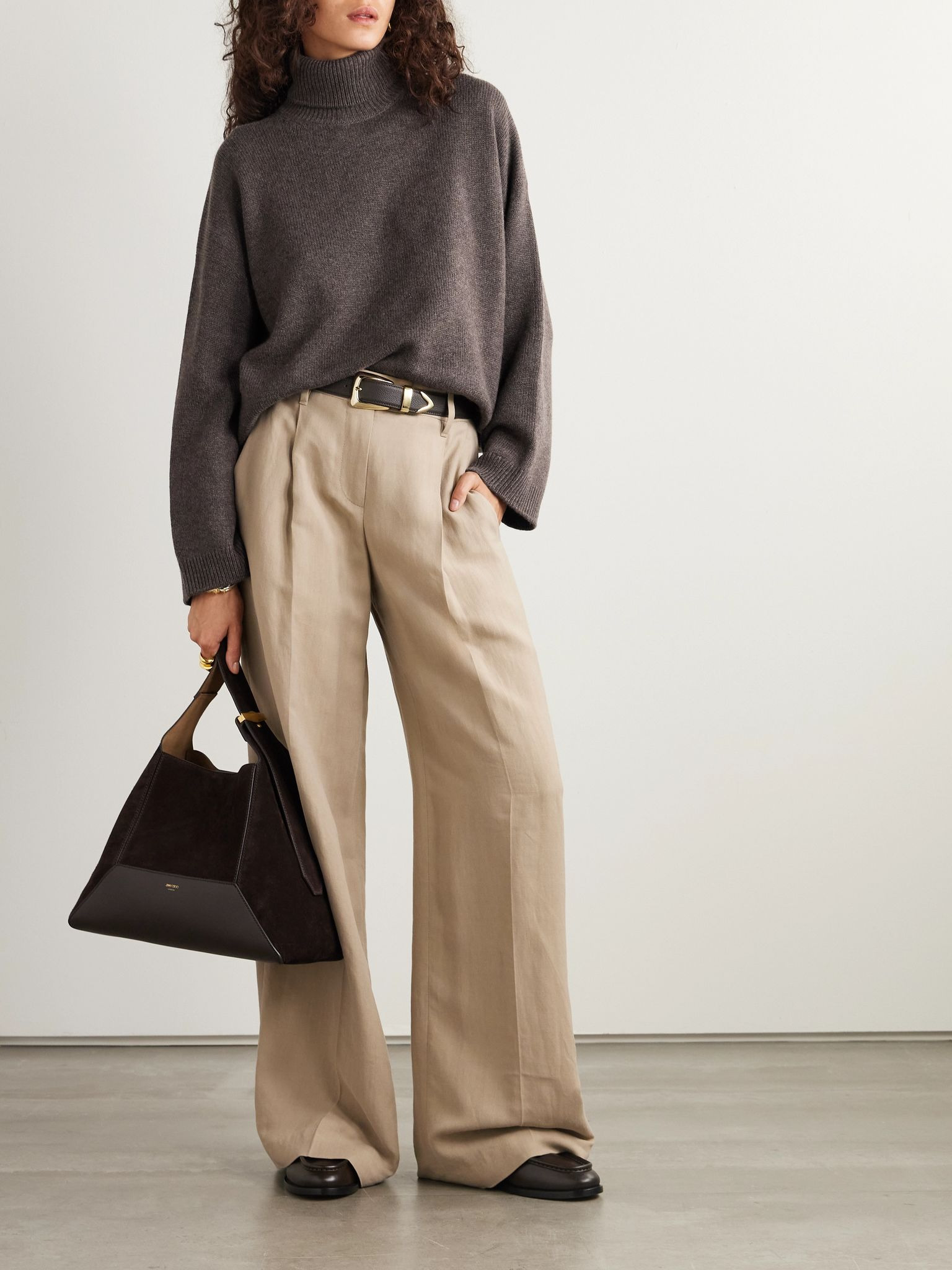 Cashmere turtleneck sweater Brown - 2